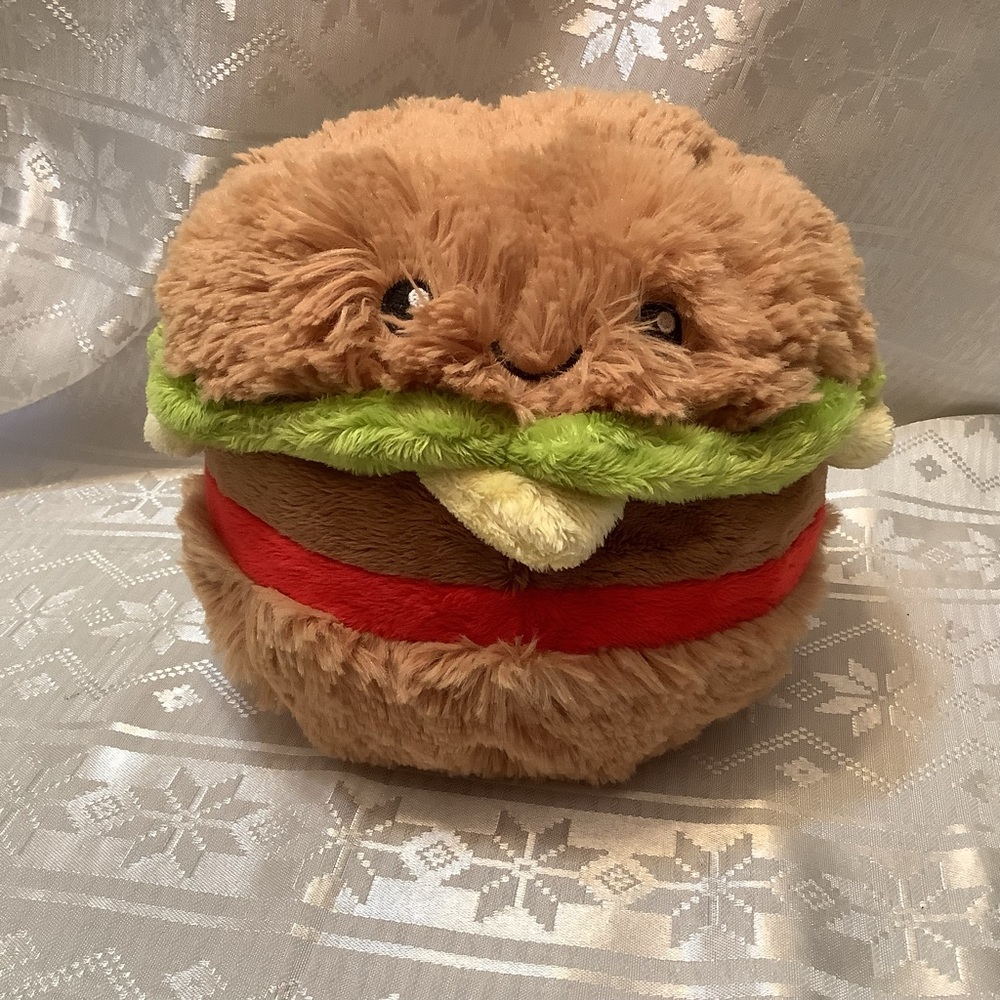 Squishable Mini Burger Plush Cuddly Soft 7” Tall Collectable